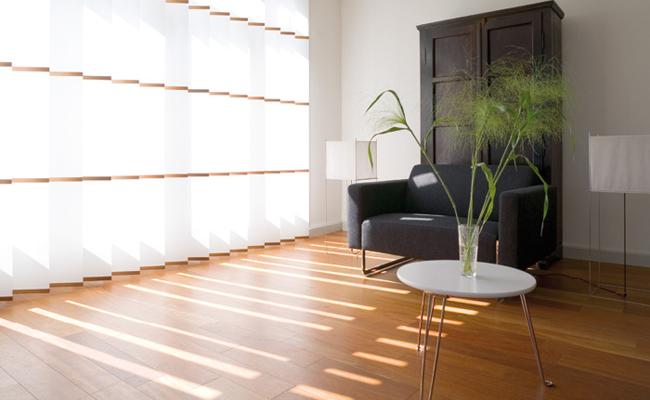 Flächenvorhänge: Wood and Washi